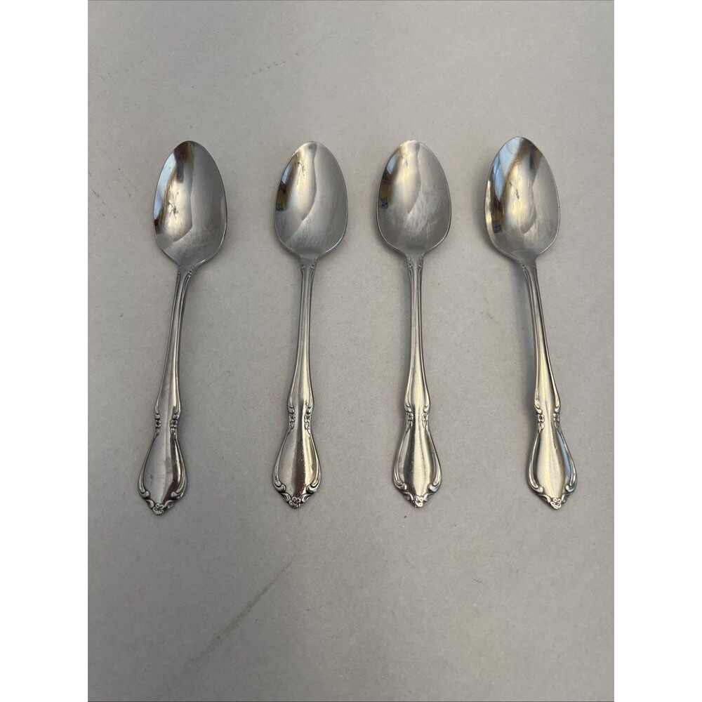 Oneida Oneidacraft Chateau Deluxe Stainless Teaspoons Set of 4